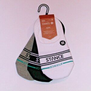 3 Pack - Stance Basic No Show Unisex Socks Men's Medium NWT Multi-color